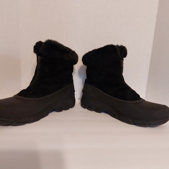 Sorel Snow Angel Zip Winter Insulated  Waterproof Black Womens Boots Sz 7.5 - Picture 12 of 14